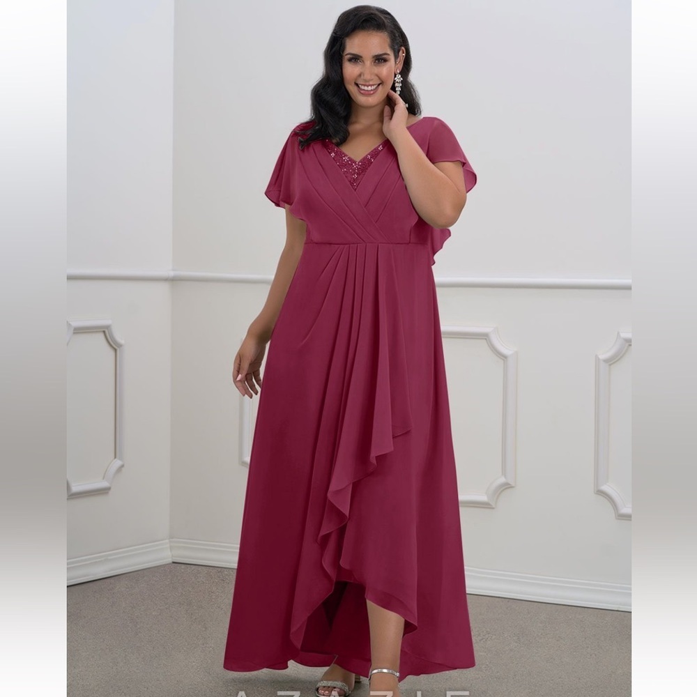 Azazie Eliza Dress in Mulberry - Picture 2 of 9